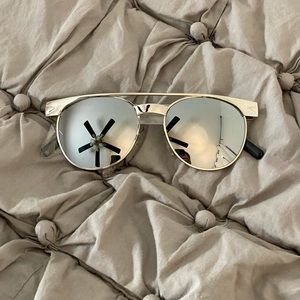 Silver aviator sunglasses